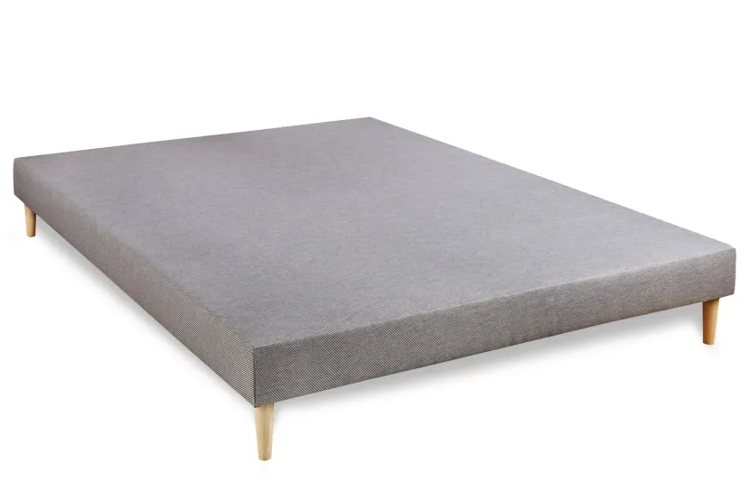 Ensemble Matelas Sommier 140x190 cm - Sommier Gris (déjà monté) - Memo Spring