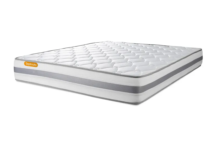 Ensemble Matelas Sommier 200x200 cm - Sommier Gris (en kit) - Memo Spring