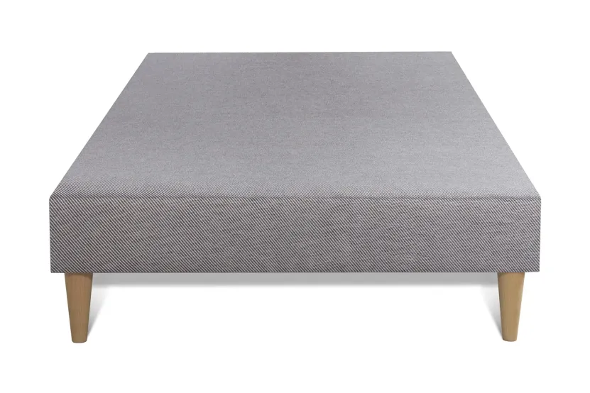 Ensemble Matelas Sommier 90x190 cm - Sommier Gris (déjà monté) - Memo Zen