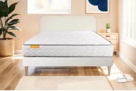 Ensemble Matelas Sommier 140x200 cm - Sommier Blanc (en kit) - Memo Ensemble Matelas Sommier 140x200 cm - Sommier Blanc (en kit) - Memo