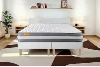Ensemble Matelas Sommier 180x200 cm - 2 Sommiers Blanc - Memo Plus Ensemble Matelas Sommier 180x200 cm - 2 Sommiers Blanc - Memo Plus