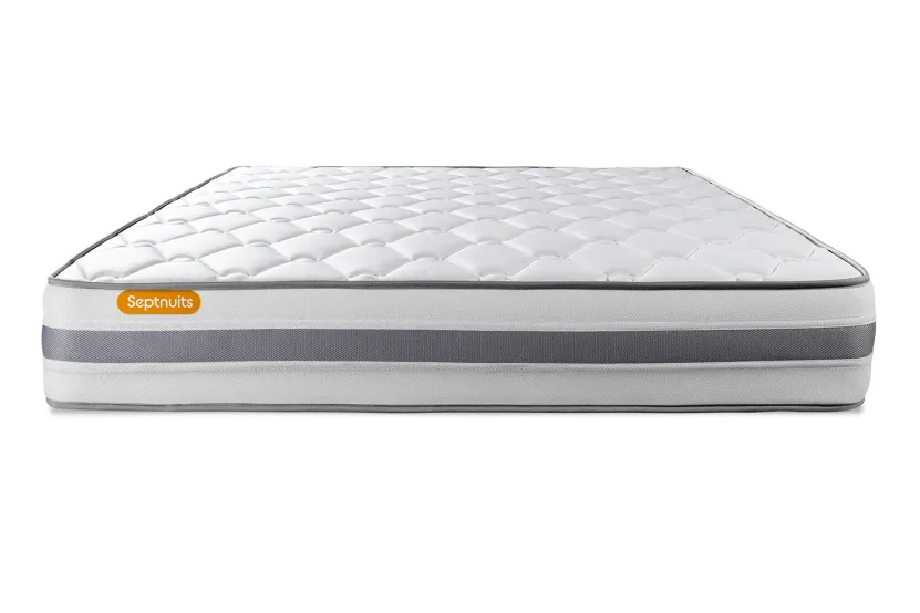 Ensemble Matelas Sommier 200x200 cm - 2 Sommiers Blanc - Memo Spring