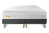 Ensemble Matelas Sommier 200x200 cm - 2 Sommiers Gris - Memo Bio Ensemble Matelas Sommier 200x200 cm - 2 Sommiers Gris - Memo Bio