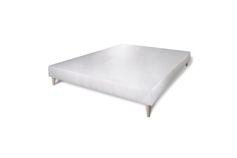 Pack lit complet 140x190 cm - Matelas + Sommier Blanc + 2 oreillers + Couette - Memo Plus