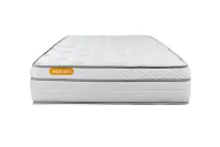 Ensemble Matelas Sommier 90x200 cm - Sommier Blanc (déjà monté) - Memo Luxe Ensemble Matelas Sommier 90x200 cm - Sommier Blanc (déjà monté) - Memo Luxe