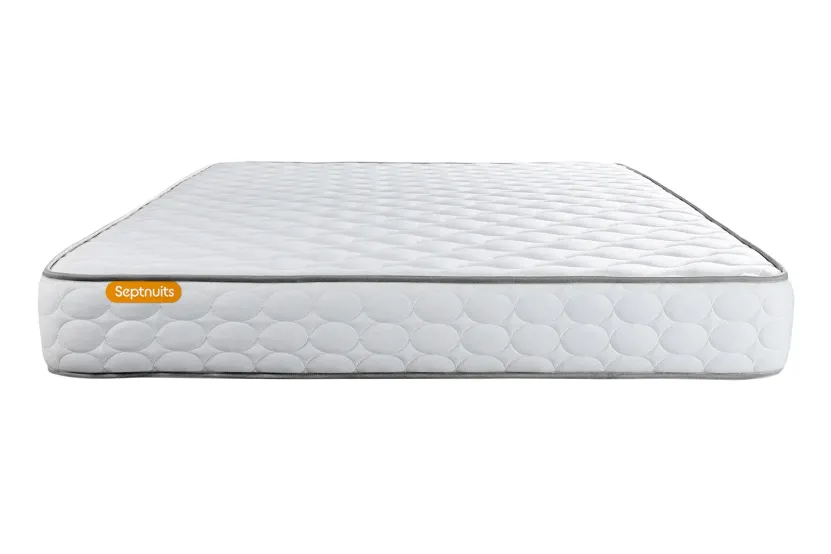 Ensemble Matelas Sommier 140x190 cm - Sommier Blanc (déjà monté) - Memo