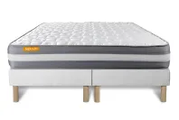 Ensemble Matelas Sommier 180x200 cm - 2 Sommiers Blanc - Memo Plus Ensemble Matelas Sommier 180x200 cm - 2 Sommiers Blanc - Memo Plus