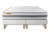 Ensemble Matelas Sommier 180x200 cm - 2 Sommiers Blanc - Memo Spring Ensemble Matelas Sommier 180x200 cm - 2 Sommiers Blanc - Memo Spring