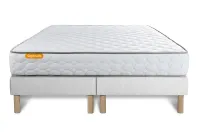 Ensemble Matelas Sommier 160x200 cm - 2 Sommiers Blanc - Memo Ensemble Matelas Sommier 160x200 cm - 2 Sommiers Blanc - Memo