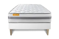 Ensemble Matelas Sommier 90x200 cm - Sommier Blanc (en kit) - Memo Spring Ensemble Matelas Sommier 90x200 cm - Sommier Blanc (en kit) - Memo Spring