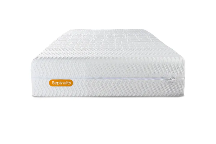 Ensemble Matelas Sommier 90x200 cm - Sommier Blanc (déjà monté) - Memo Bio