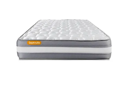 Ensemble Matelas Sommier 90x190 cm - Sommier Gris (d&eacute;j&agrave; mont&eacute;) - Memo Plus