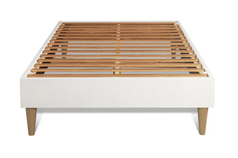 Ensemble Matelas Sommier 90x200 cm - Sommier Blanc (en kit) - Memo Zen