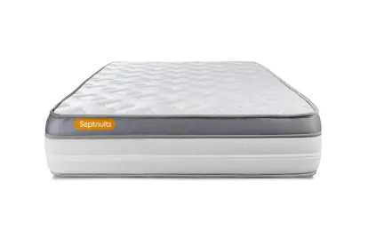 Ensemble Matelas Sommier 90x200 cm - Sommier Gris (en kit) - Memo Zen