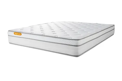 Matelas 200x200 cm Ressorts ensach&eacute;s et M&eacute;moire de forme - Memo Luxe