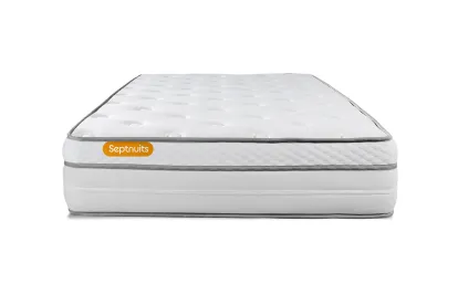 Ensemble Matelas Sommier 90x200 cm - Sommier Blanc (en kit) - Memo Luxe