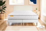 Ensemble Matelas Sommier 160x200 cm - 2 Sommiers Blanc - Memo Ensemble Matelas Sommier 160x200 cm - 2 Sommiers Blanc - Memo