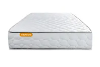 Ensemble Matelas Sommier 90x200 cm - Sommier Gris (déjà monté) - Memo Ensemble Matelas Sommier 90x200 cm - Sommier Gris (déjà monté) - Memo