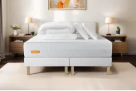 Pack lit complet 200x200 cm - Matelas + 2 Sommiers Blancs + 2 oreillers + Couette - Memo Bio Pack lit complet 200x200 cm - Matelas + 2 Sommiers Blancs + 2 oreillers + Couette - Memo Bio