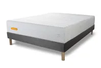Ensemble Matelas Sommier 140x200 cm - Sommier Gris (déjà monté) - Memo Bio Ensemble Matelas Sommier 140x200 cm - Sommier Gris (déjà monté) - Memo Bio
