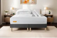 Pack lit complet 160x200 cm - Matelas + 2 Sommiers Gris + 2 oreillers + Couette - Memo Bio Pack lit complet 160x200 cm - Matelas + 2 Sommiers Gris + 2 oreillers + Couette - Memo Bio