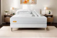Pack lit complet 180x200 cm - Matelas + Sommier Blanc (en kit) + 2 oreillers + Couette - Memo Bio Pack lit complet 180x200 cm - Matelas + Sommier Blanc (en kit) + 2 oreillers + Couette - Memo Bio