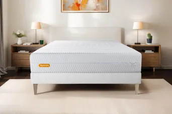 Ensemble Matelas Sommier 140x200 cm - Sommier Blanc (en kit) - Memo Bio