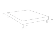 Sommier Tapissier 160x200 cm - Toile - Blanc Sommier Tapissier 160x200 cm - Toile - Blanc